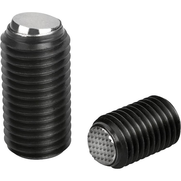 Ball-End Thrust Screw Wo Head, W Rotation Lock, M16, L=50, Carbon Steel